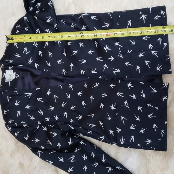 Vintage Via Sant Andrea Blue&white Blazer with shoulder Pads Size 10 - Picture 4 of 7